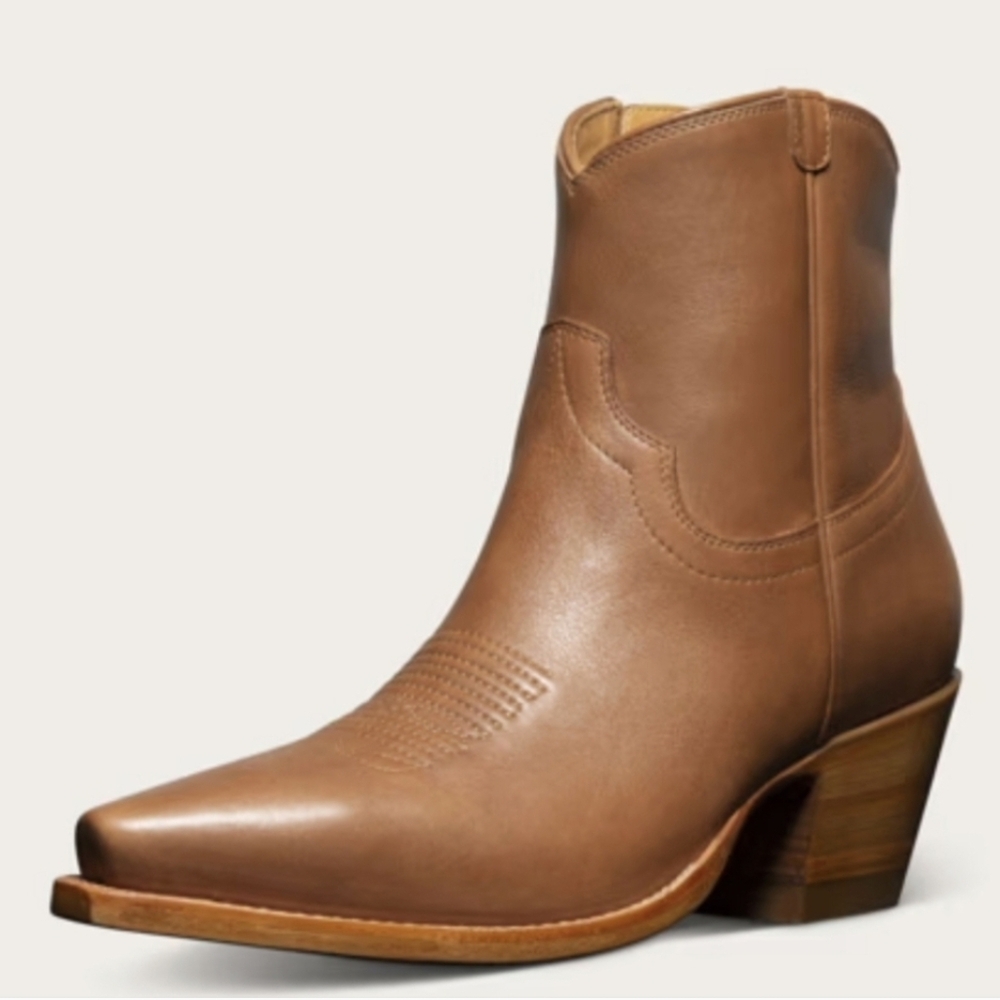EUC Tecovas Daisy Caramel Snip Toe Cowgirl Boots